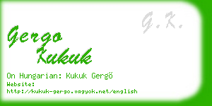 gergo kukuk business card